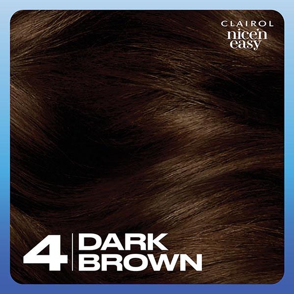 Clairol Nice'N Easy Dark Brown 4 permanent hair dye - British product