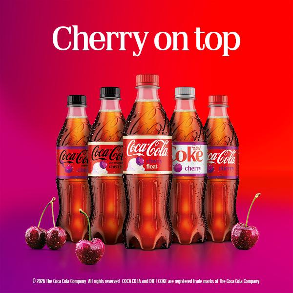 Coca-Cola Cherry Float 500ml soft drink (British brand)