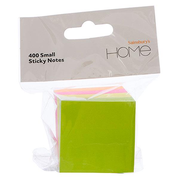 Sainsbury's sticky notes 400 sheets in assorted colours, imported from the UK
