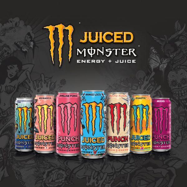 Monster Energy Drink Rio Punch 4 x 500ml, imported from the UK