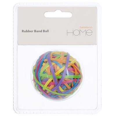 Sainsburys Sainsbury's Home Rubber Band Ball Assorted Colours 75g- Buy online at McGrocer
