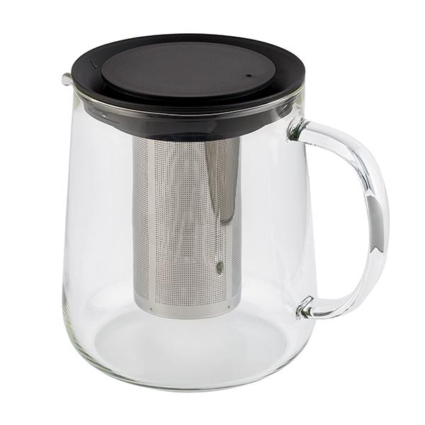 Habitat Glass Teapot with Infuser and Black Lid 1000ml, UK version