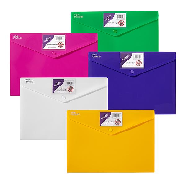 Snopake A4 polyfile ID bright assortment, UK version