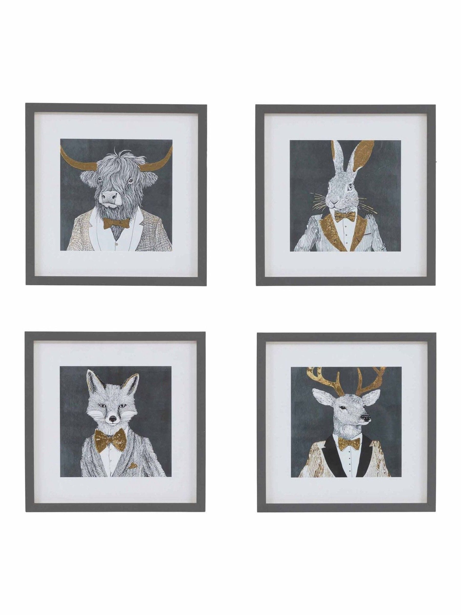 Gallery Home Woodland Sentry framed art set of 4, UK version