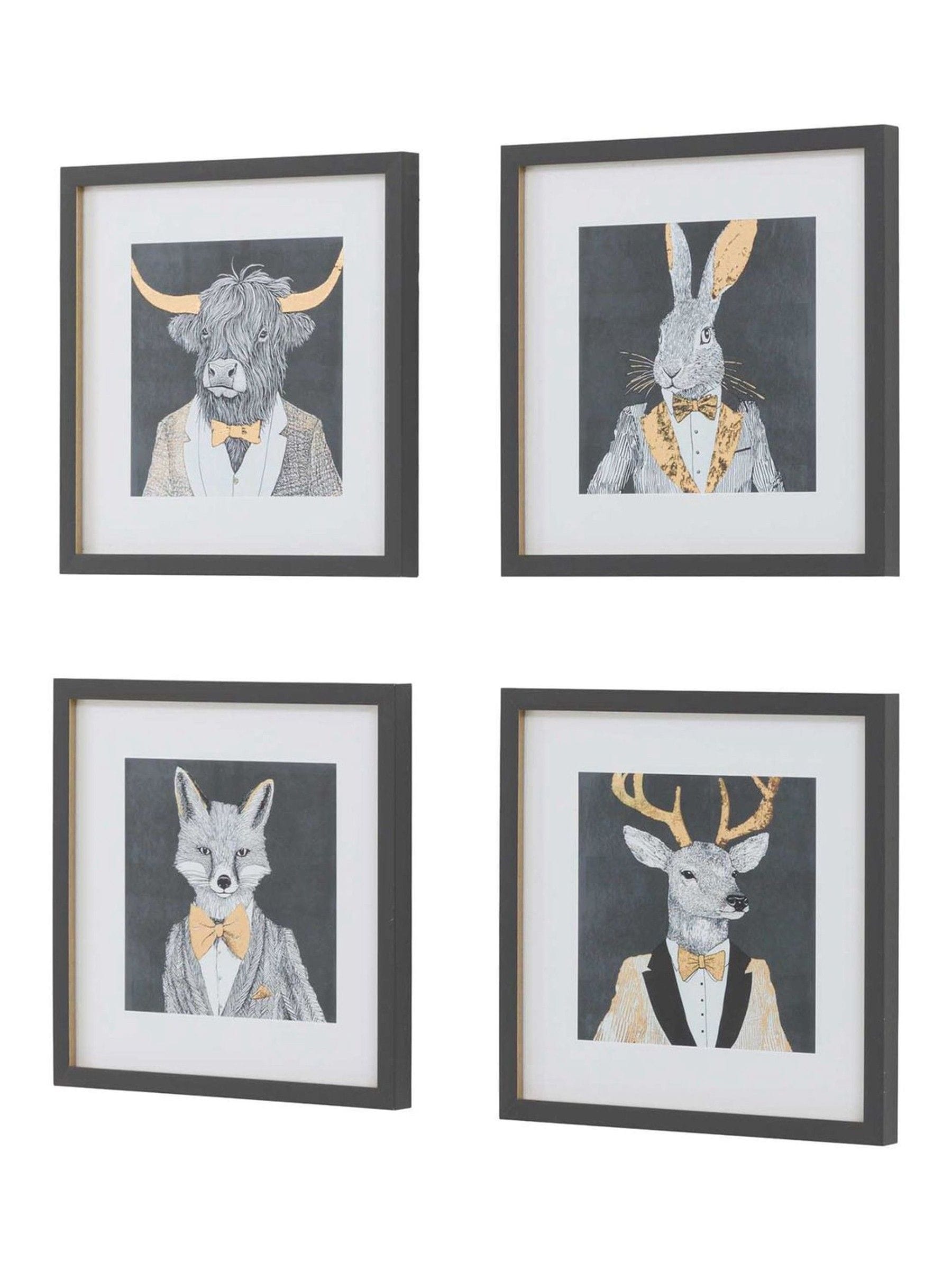Gallery Home Woodland Sentry framed art set of 4, UK version