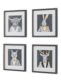 Gallery Home Woodland Sentry framed art set of 4, UK version