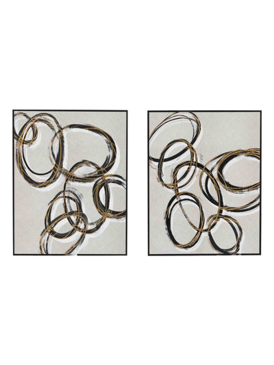 Next Gallery Home Grey Gilded & Bold Framed Canvas Set of 2- Buy online at McGrocer