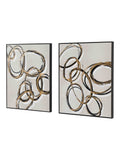 Gallery Home grey gilded framed canvas set of 2 (British brand)