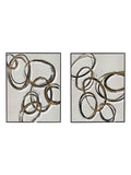 Gallery Home grey gilded framed canvas set of 2 (British brand)