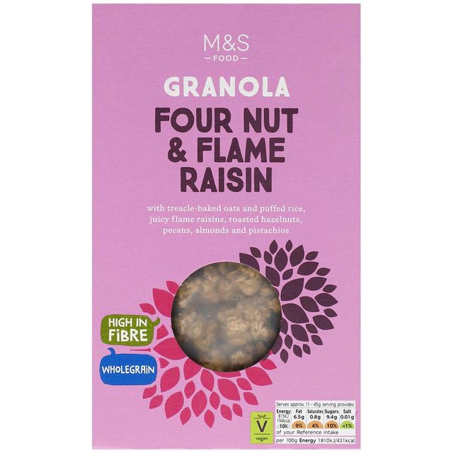 M&S Four Nut & Flame Raisin Granola   500g