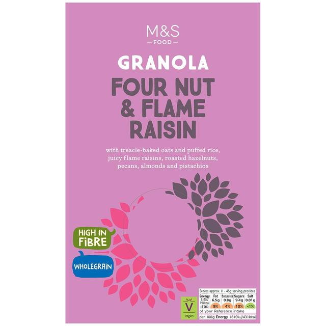 M&S Four Nut & Flame Raisin Granola   500g