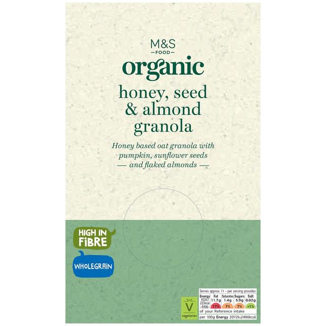 M&S Organic Honey Seed & Almond Granola   500g