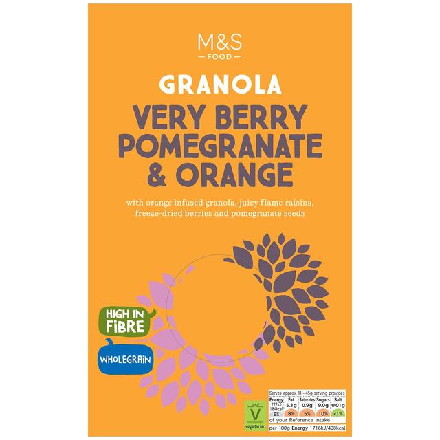 M&S Very Berry Pomegranate & Orange Granola   500g GOODS M&S   