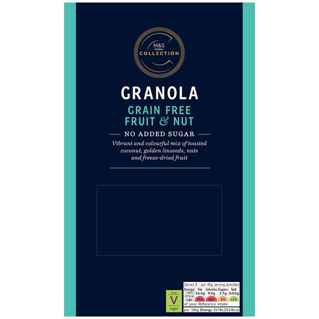 M&S Collection Grain Free Fruit & Nut Granola   360g