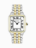 Sekonda Silver Monica 30mm analogue watch with two-tone bracelet (British brand)