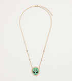 Jacquie Aiche small alien necklace with turquoise and diamonds - British product