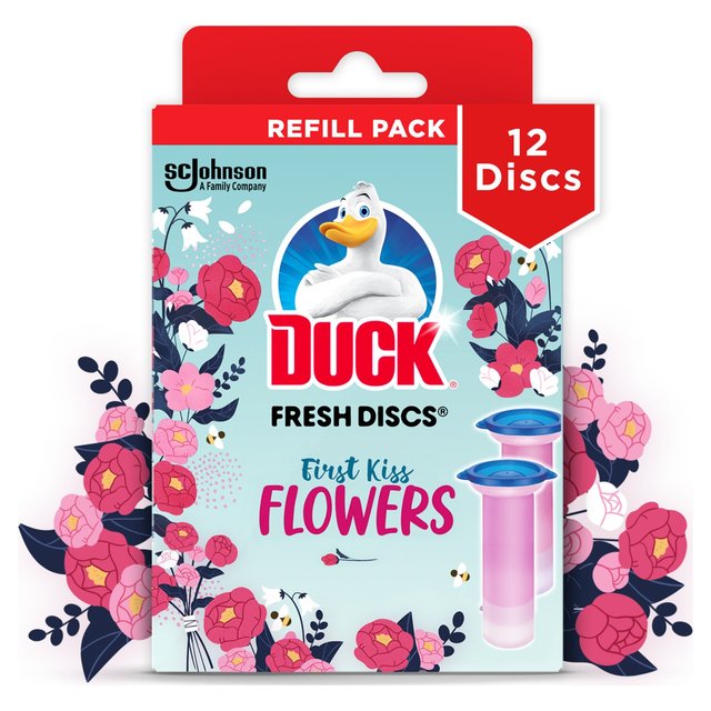 Duck Toilet Fresh Discs Duo Refills First Kiss Flowers   2 x 36ml GOODS M&S   