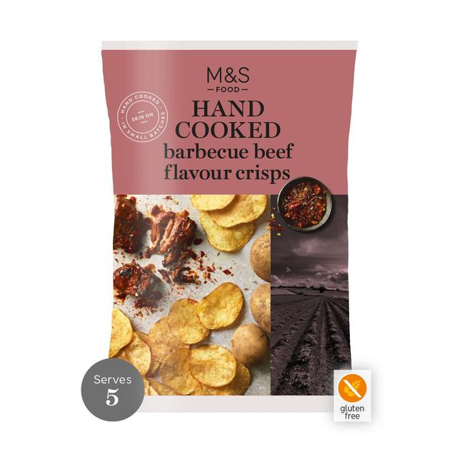 M&S Barbecue Beef Flavour Hand Cooked Crisps   150g GOODS M&S   