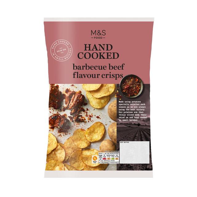 M&S Barbecue Beef Flavour Hand Cooked Crisps   150g