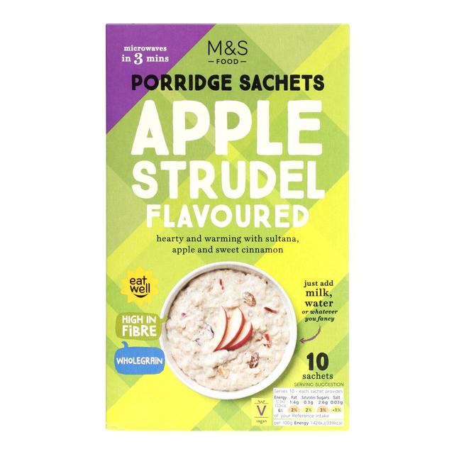 M&S Apple Strudel Porridge Sachets   10 x 36g GOODS M&S   