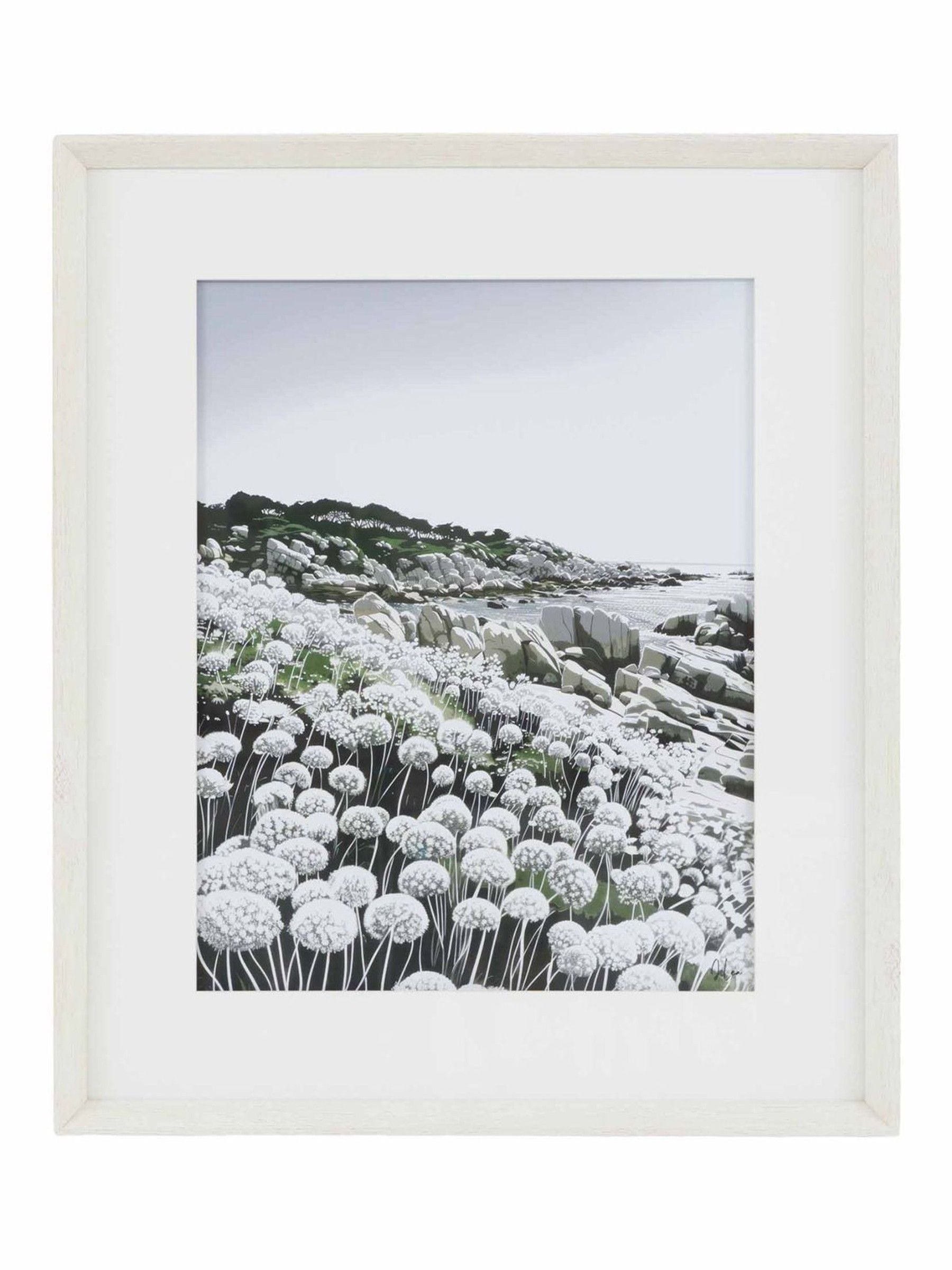 Gallery Home White Tides Wild Flowers framed art 55x65cm - British product