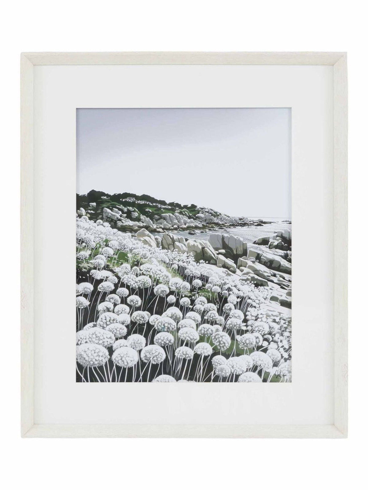 Gallery Home White Tides Wild Flowers framed art 55x65cm - British product