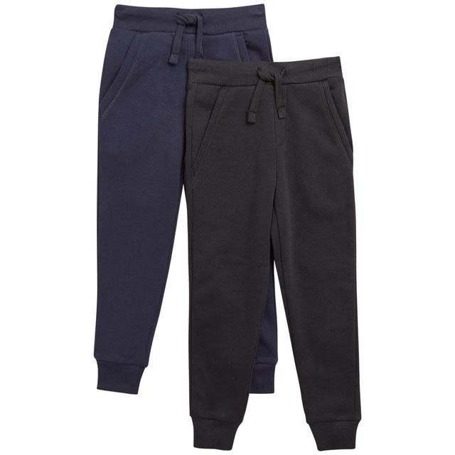 M&S Cotton Rich Joggers 2 Pack 2-7 Years Navy GOODS M&S   