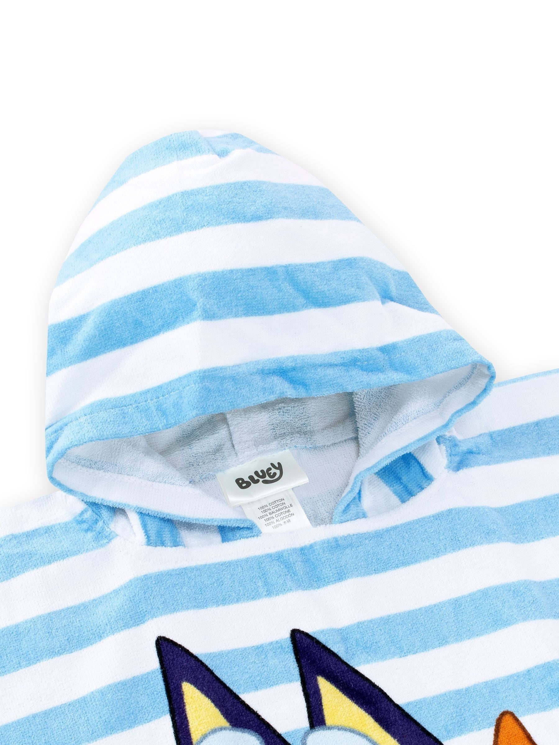 Hooded towel poncho with Bluey and Bingo one size - British product