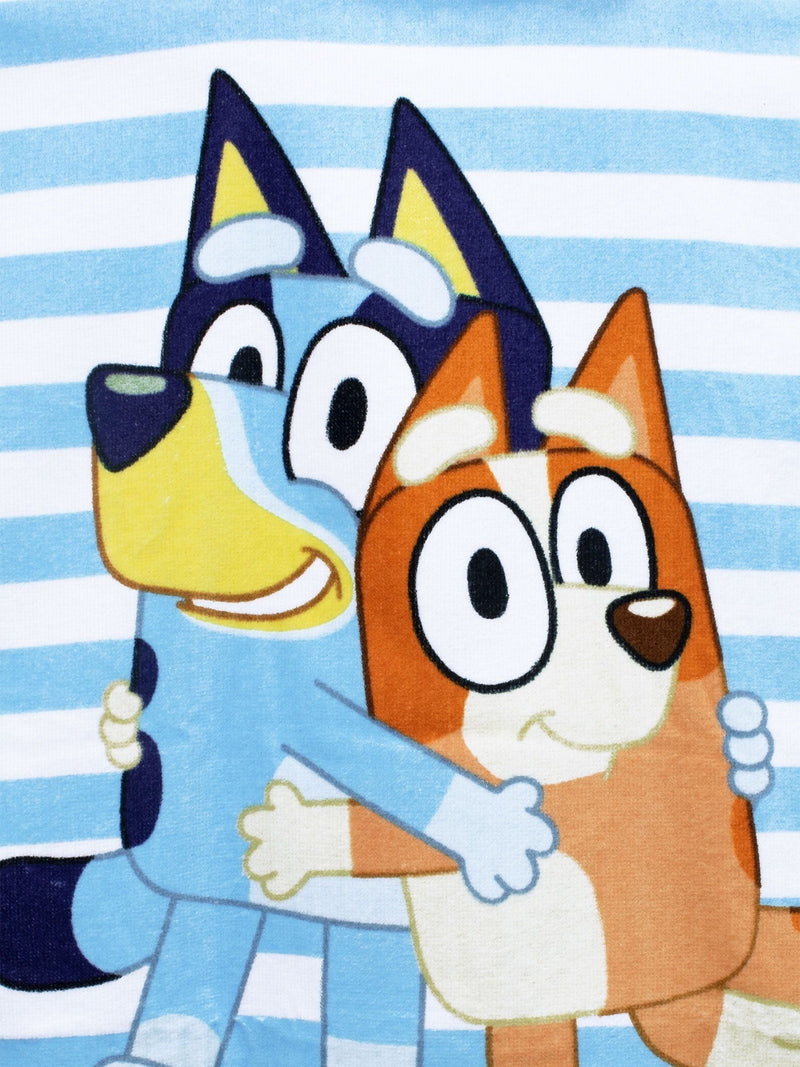 Hooded towel poncho with Bluey and Bingo one size - British product