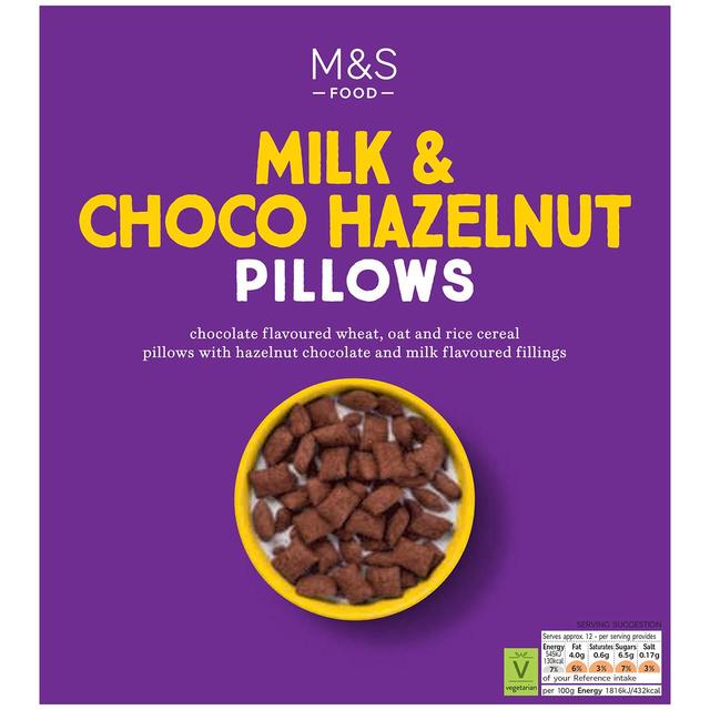 M&S Milk & Choco Hazelnut Cookie Pillows   375g GOODS M&S   