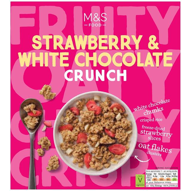 M&S Strawberry & White Chocolate Crunch   500g