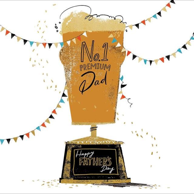 No. 1 Dad Beer Father's Day Card