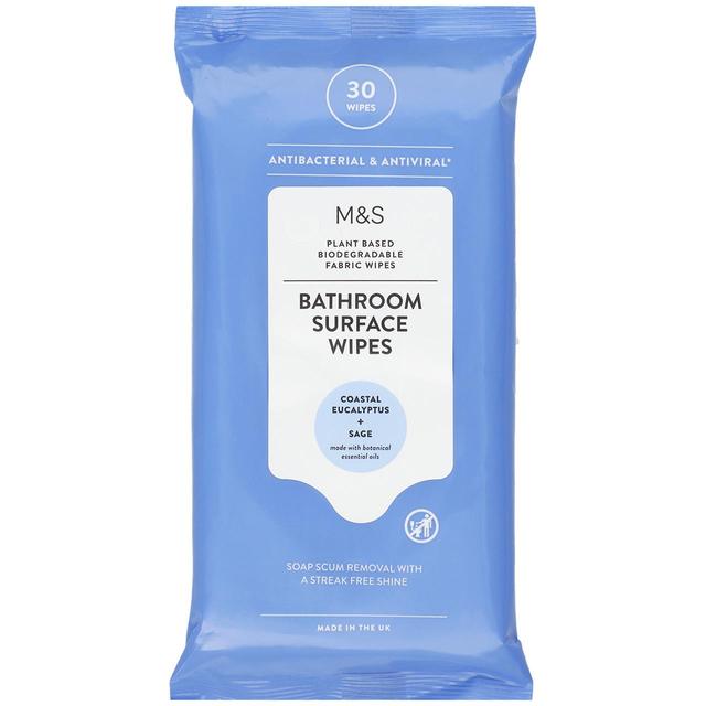 M&S Bathroom Wipes   30 per pack