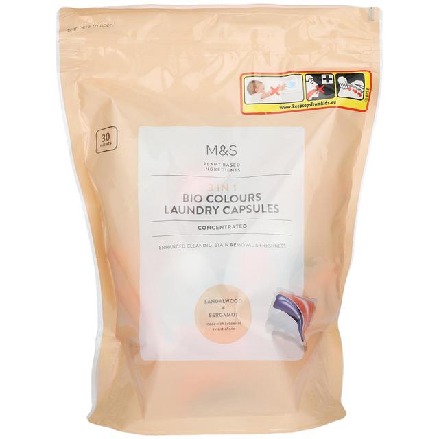 M&S 3 in 1 Bio Colours Laundry Capsules   30 per pack GOODS M&S   