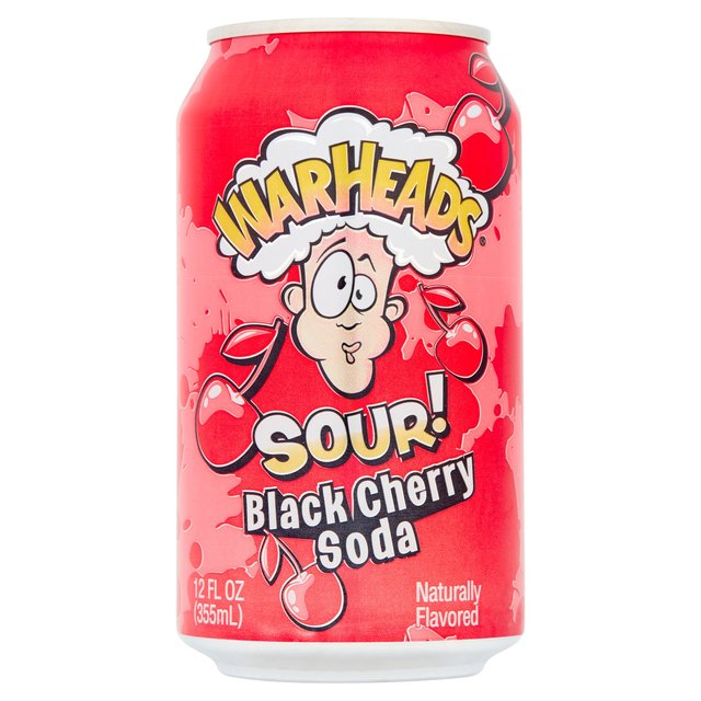 Warheads Black Cherry Soda   355ml