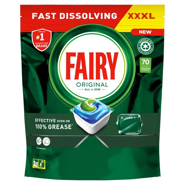 Fairy All In One Original Dishwasher Tablets   70 per pack GOODS M&S   