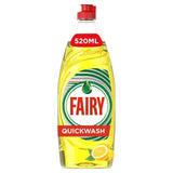 Fairy Platinum Quickwash Lemon Washing Up Liquid   520ml GOODS M&S   