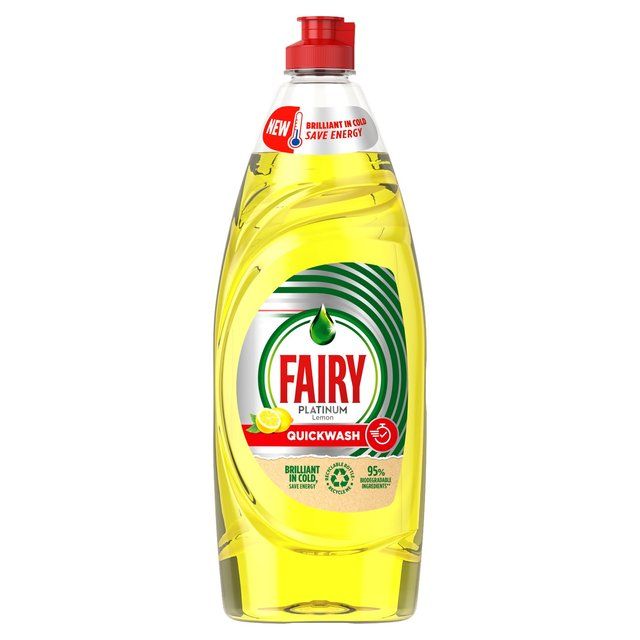 Fairy Platinum Quickwash Lemon Washing Up Liquid   520ml