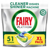 Fairy Platinum All in One Lemon Dishwasher Tablets   51 per pack GOODS M&S   