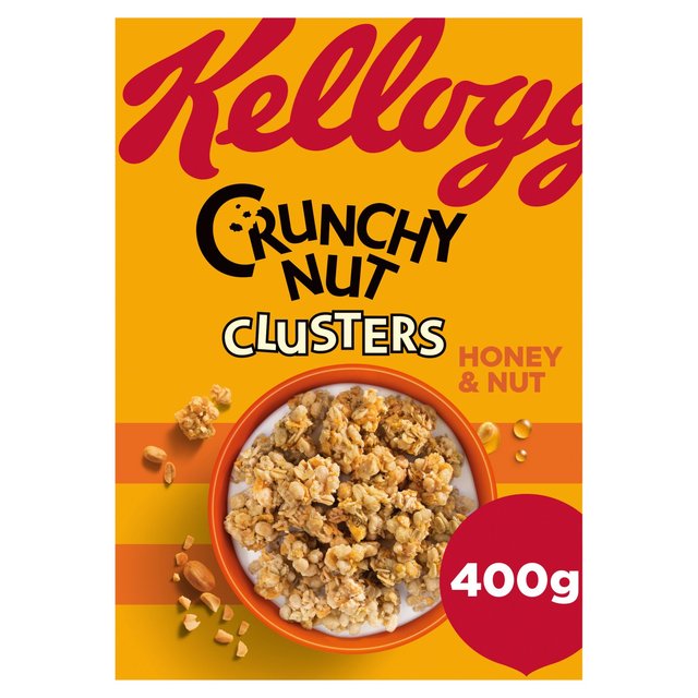 Kellogg's Crunchy Nut Honey & Nut Clusters Breakfast Cereal   400g