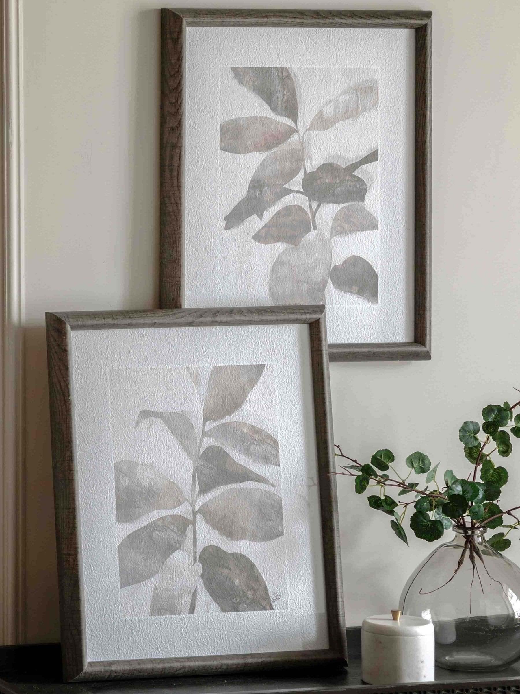 Gallery Home framed art set, natural rhythm design - British product