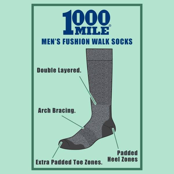 1000 Mile men's double layer socks Fusion Repreve - British product