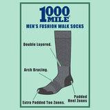 1000 Mile men's double layer socks Fusion Repreve - British product