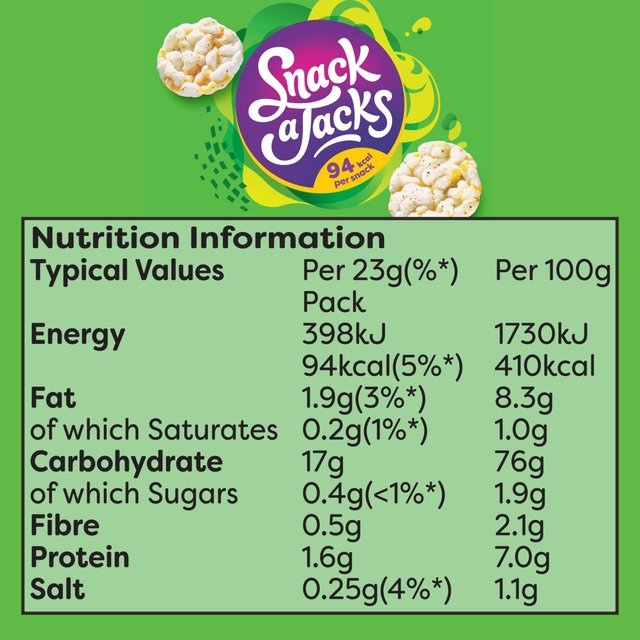 Snack a Jacks Sour Cream & Chive Rice Cakes   24g GOODS M&S   