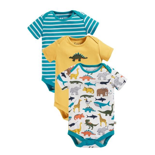 Frugi Super Special Short Sleeve Bodies Museum Life Pack 0-3 Years GOODS M&S   