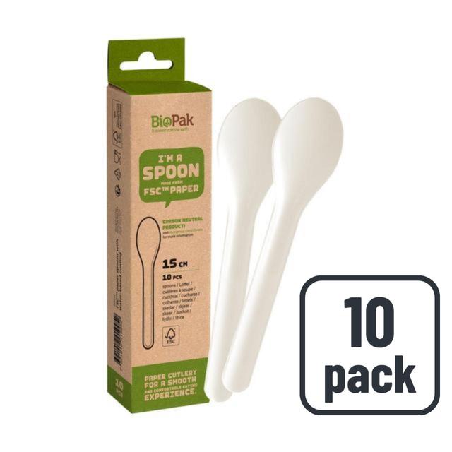 BioPak White Paper Spoons   10 per pack GOODS M&S   