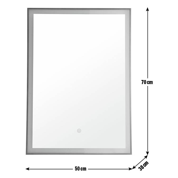 Habitat LED backlit demister touch mirror 70x50 - British product