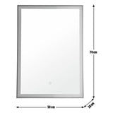 Habitat LED backlit demister touch mirror 70x50 - British product