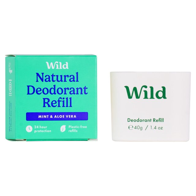 Wild Men's Mint & Aloe Vera deo refill   40g GOODS M&S   