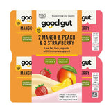 M&S Gut Health Mango & Peach & Strawberry Yogurt    4 x 125g GOODS M&S   